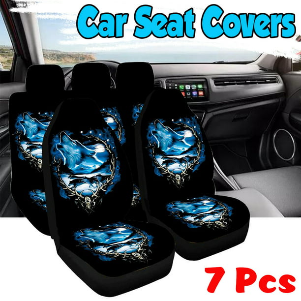 Christmas Car Seat Covers 2pcs,Universal Car Accessories Full Set Seat Covers Front Seats Only Automotive Seat Protectors Cover for Cars 